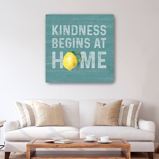 Happy Thoughts VIII On Teal Canvas Giclee